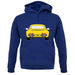 Porsche 911 964 Rear Summer Yellow unisex hoodie