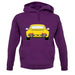 Porsche 911 964 Rear Summer Yellow unisex hoodie