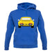 Porsche 911 964 Rear Summer Yellow unisex hoodie