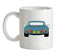 911 964 Rear Turquoise Ceramic Mug
