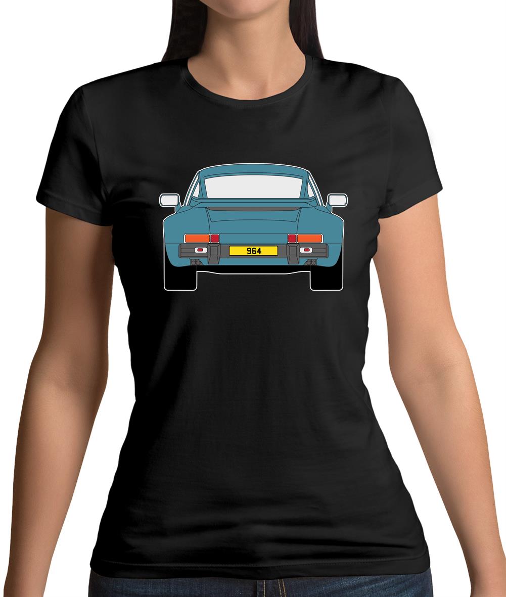 911 964 Rear Turquoise Womens T-Shirt