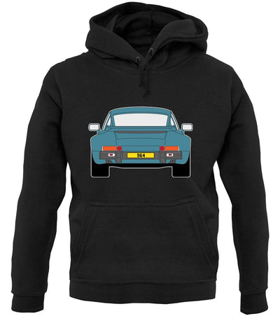 Porsche 911 964 Rear Turquoise unisex hoodie
