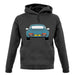 Porsche 911 964 Rear Turquoise unisex hoodie