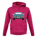 Porsche 911 964 Rear Turquoise unisex hoodie