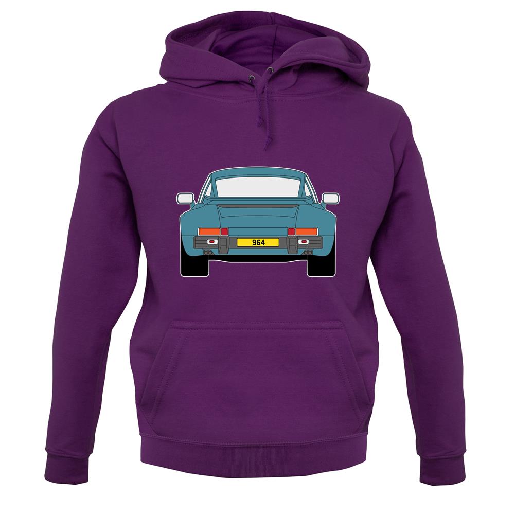 Porsche 911 964 Rear Turquoise unisex hoodie