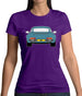 Porsche 911 964 Rear Turquoise Womens T-Shirt