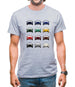 Box 996 T 12 Colour Grid Mens T-Shirt