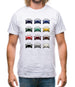 Box 996 T 12 Colour Grid Mens T-Shirt