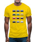 Box 996 T 12 Colour Grid Mens T-Shirt