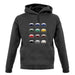 Porsche Box 996 T 12 Colour Grid unisex hoodie