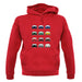 Porsche Box 996 T 12 Colour Grid unisex hoodie