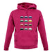 Porsche Box 996 T 12 Colour Grid unisex hoodie