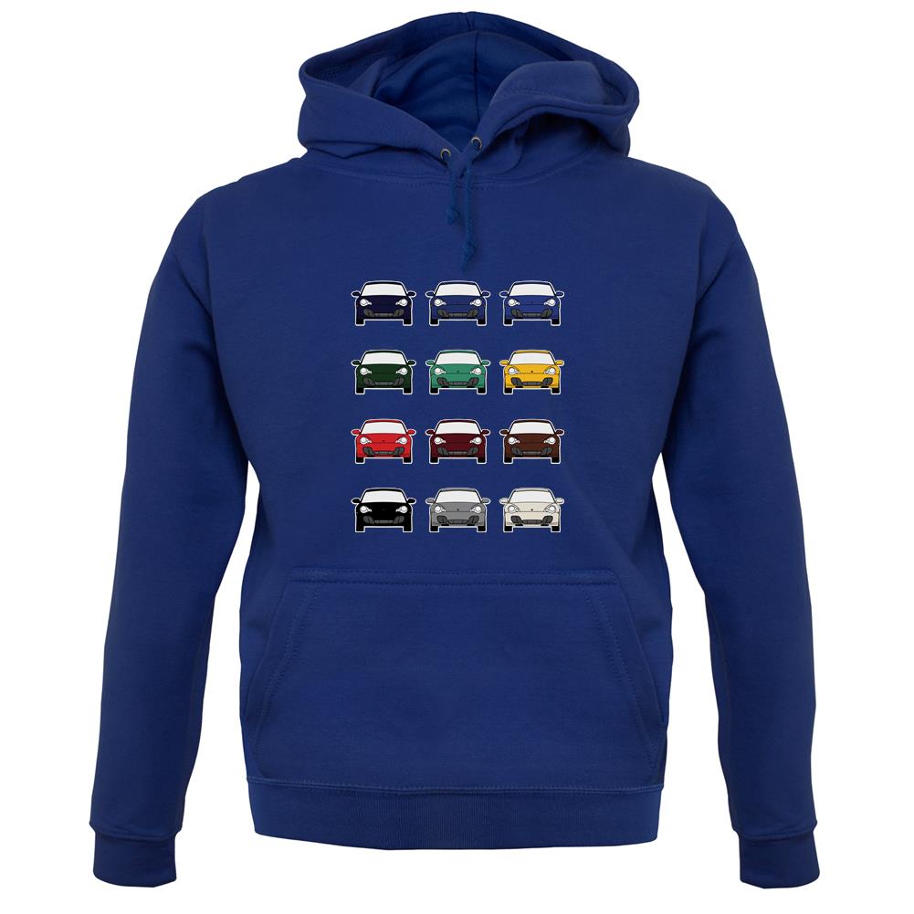 Porsche Box 996 T 12 Colour Grid unisex hoodie