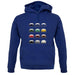 Porsche Box 996 T 12 Colour Grid unisex hoodie