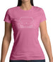 Porsche 996 Front Outline Womens T-Shirt