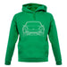 Porsche 997 Front Outline unisex hoodie