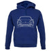 Porsche 997 Front Outline unisex hoodie