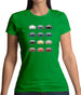 Porsche Box 928 T 12 Colour Grid Womens T-Shirt