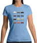 Porsche Box 928 T 12 Colour Grid Womens T-Shirt