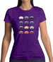 Porsche Box 928 T 12 Colour Grid Womens T-Shirt