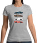 Porsche 928 Colour Grid Womens T-Shirt