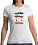 Porsche 928 Colour Grid Womens T-Shirt