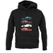Porsche 928 Colour Grid unisex hoodie