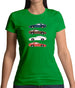 Porsche 928 Colour Grid Womens T-Shirt