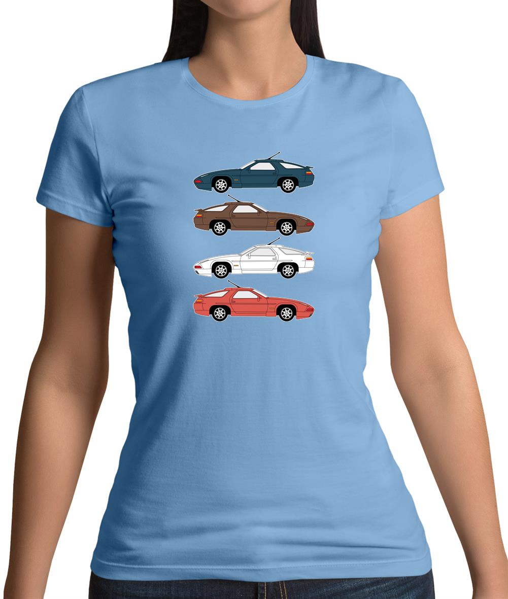 Porsche 928 Colour Grid Womens T-Shirt