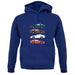 Porsche 928 Colour Grid unisex hoodie