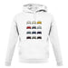 Porsche Box 959 T 12 Colour Grid unisex hoodie