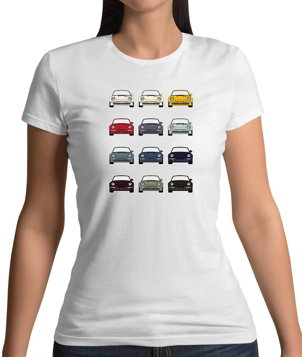 Porsche Box 959 T 12 Colour Grid Womens T-Shirt