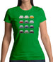 Porsche Box 959 T 12 Colour Grid Womens T-Shirt