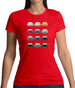 Porsche Box 959 T 12 Colour Grid Womens T-Shirt