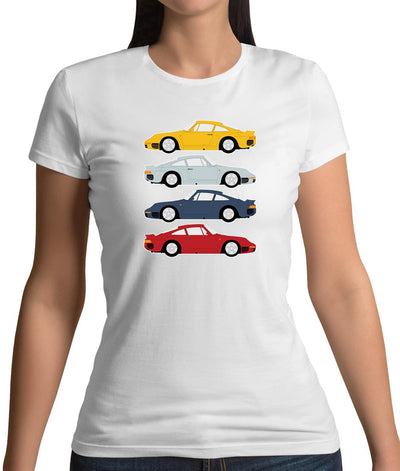 Porsche 959 Colour Grid Womens T-Shirt