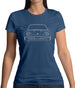 Porsche 959 Front Outline Womens T-Shirt