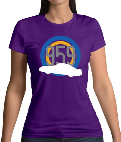 Porsche 959 Silhouette Womens T-Shirt