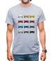 Box 981 T 12 Colour Grid Mens T-Shirt