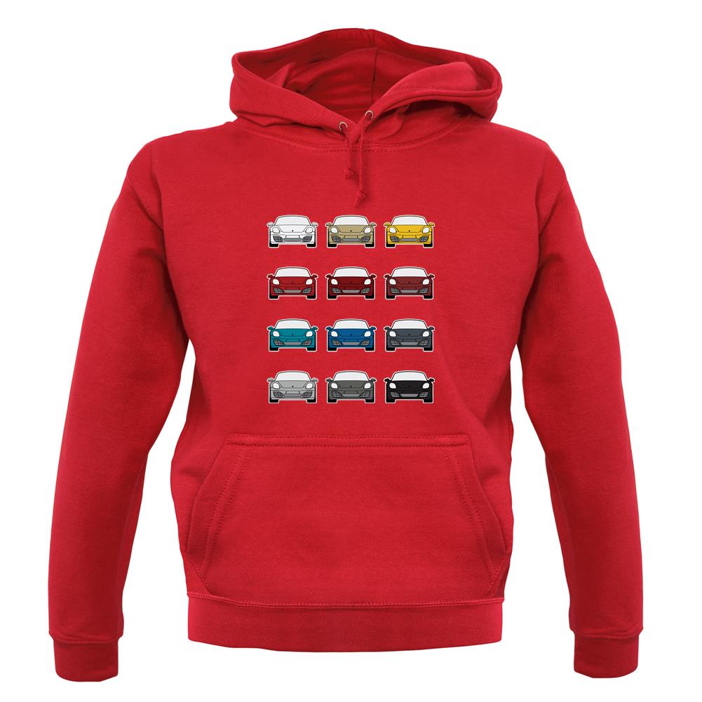 Porsche Box 981 T 12 Colour Grid unisex hoodie