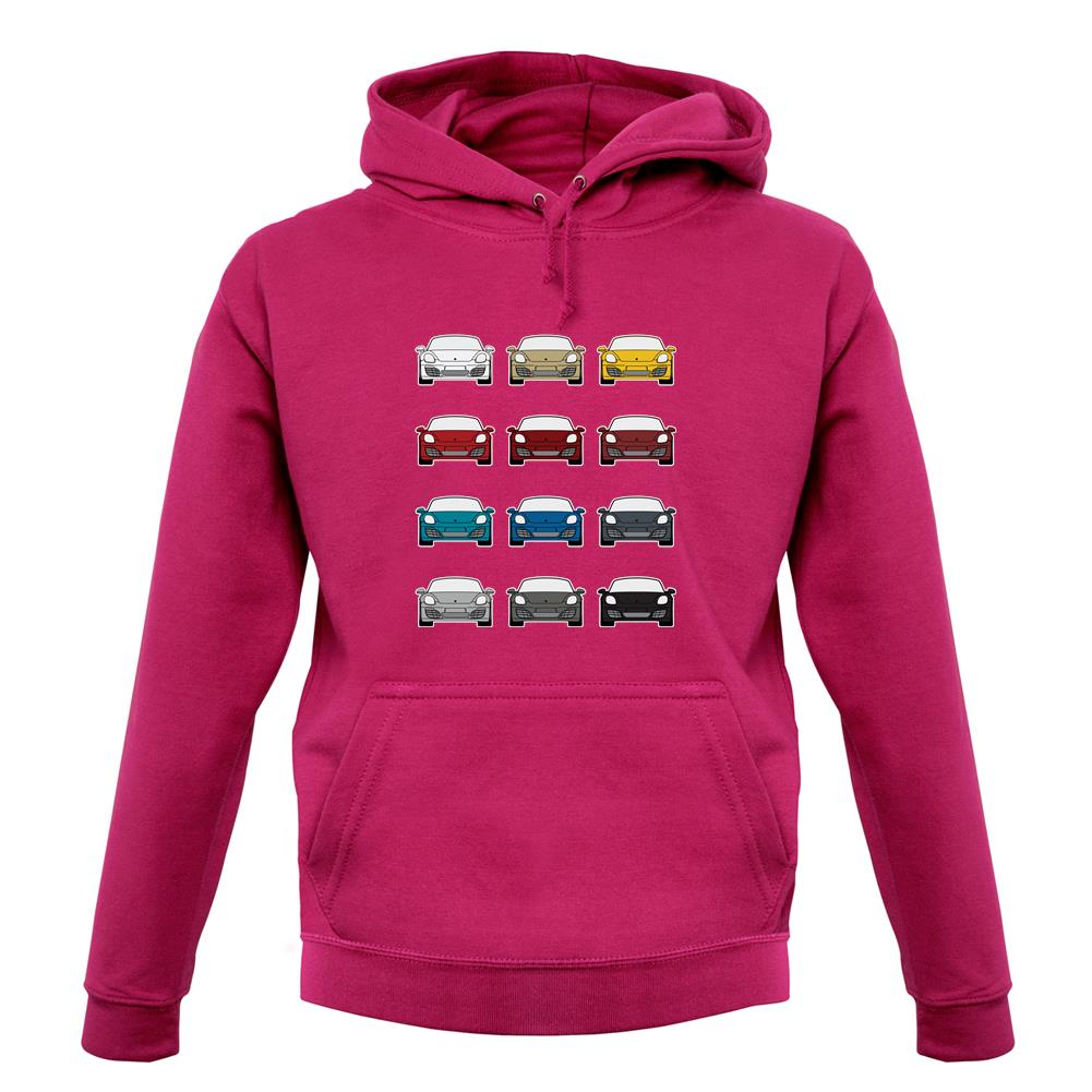 Porsche Box 981 T 12 Colour Grid unisex hoodie