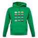 Porsche Box 981 T 12 Colour Grid unisex hoodie