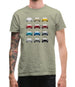Box 981 T 12 Colour Grid Mens T-Shirt
