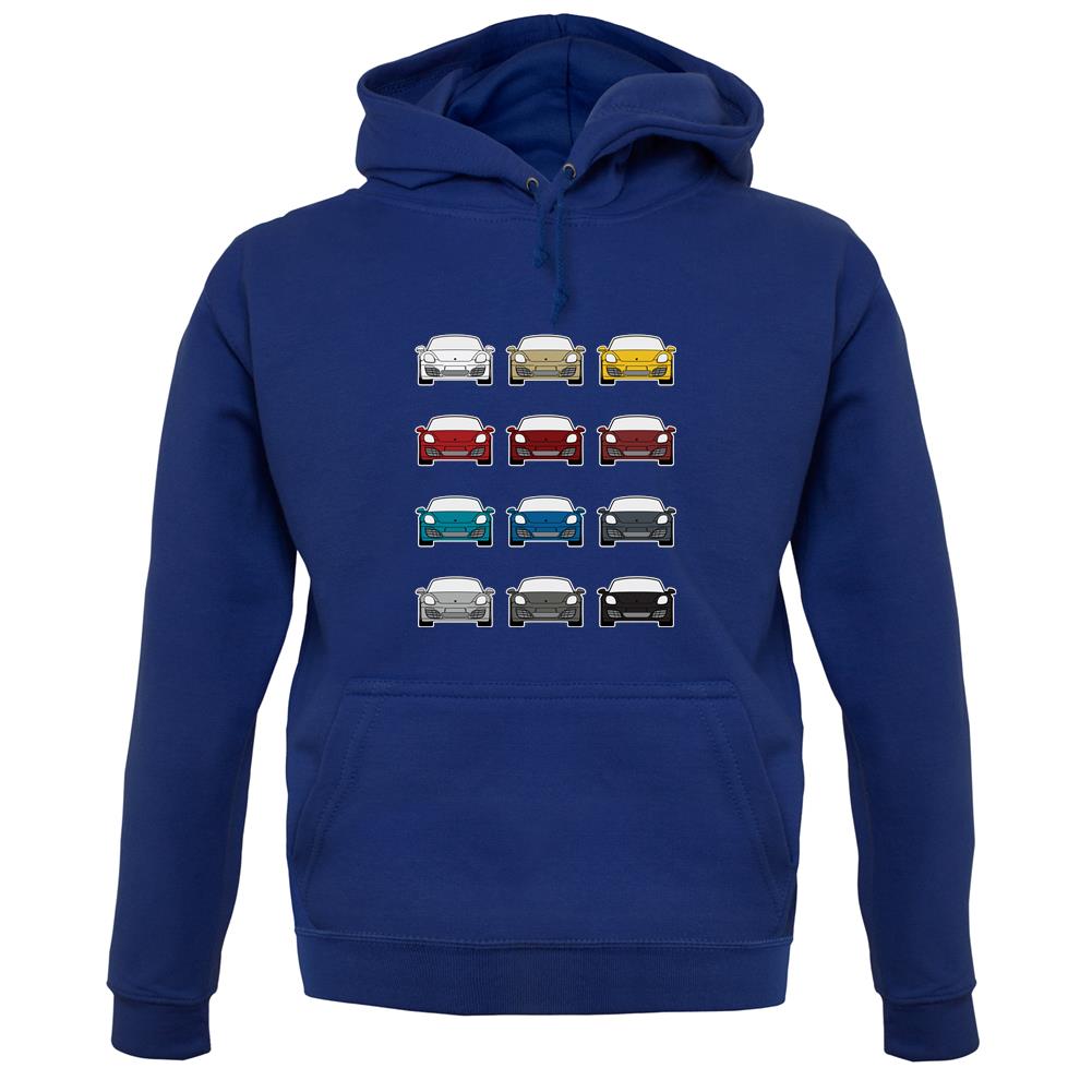 Porsche Box 981 T 12 Colour Grid unisex hoodie