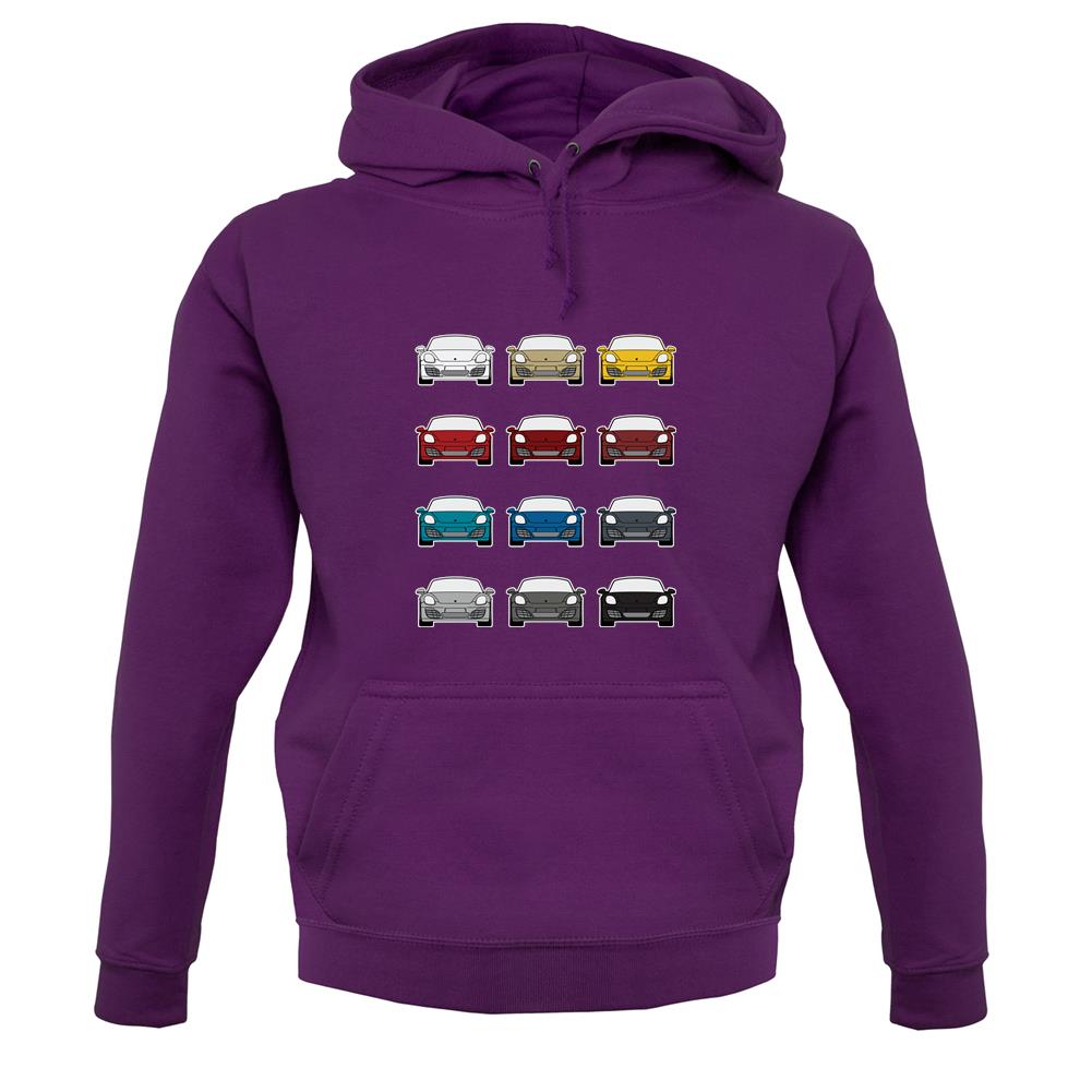 Porsche Box 981 T 12 Colour Grid unisex hoodie