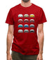 Box 981 T 12 Colour Grid Mens T-Shirt