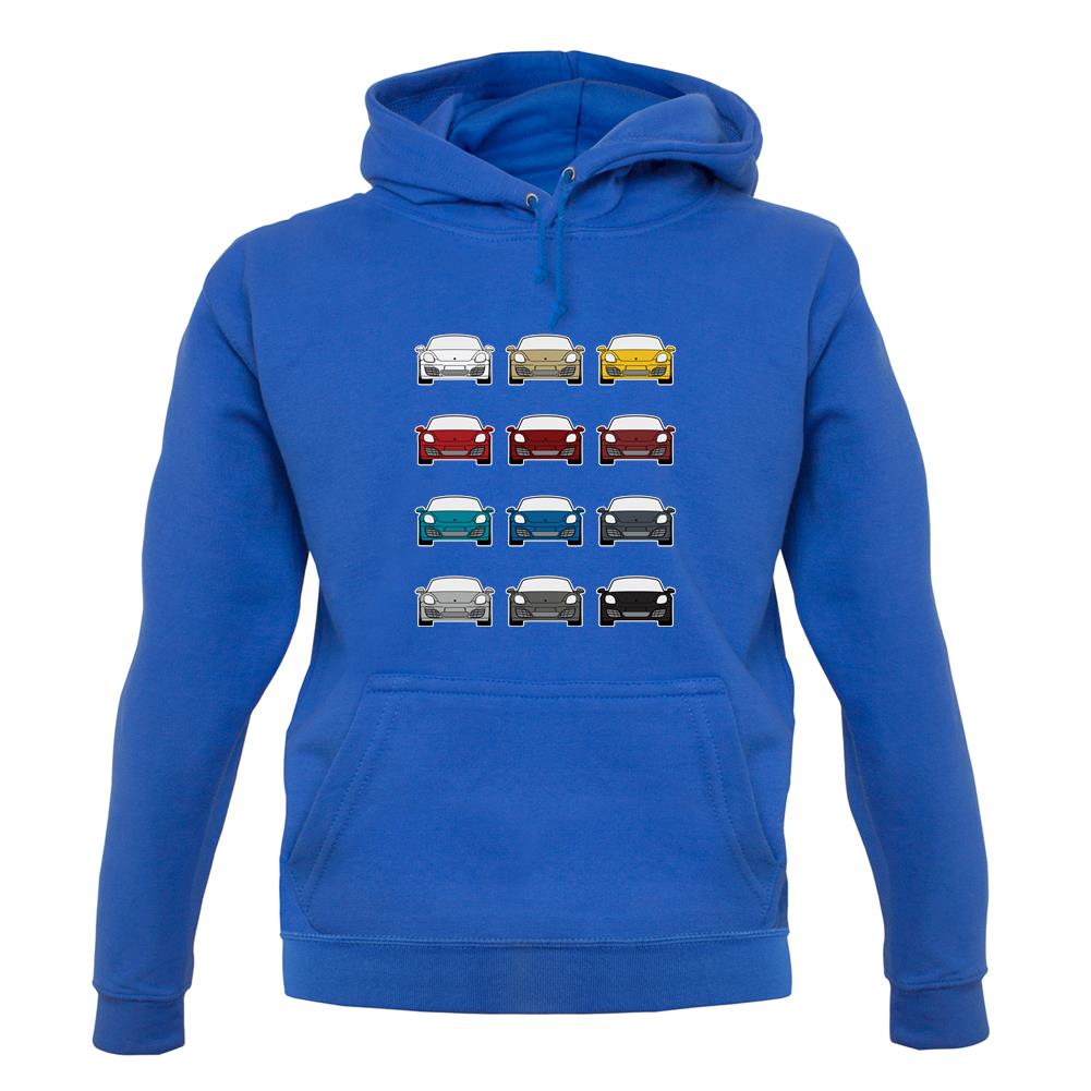 Porsche Box 981 T 12 Colour Grid unisex hoodie