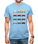 Box 981 T 12 Colour Grid Mens T-Shirt