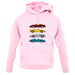 Porsche Box 981 4 Colour Grid unisex hoodie