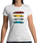 Porsche Box 981 4 Colour Grid Womens T-Shirt