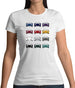 Porsche Box 986 T 12 Colour Grid Womens T-Shirt